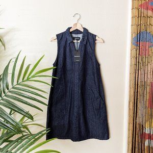 New Waredenim Trapeze Sleeveless Denim Dress